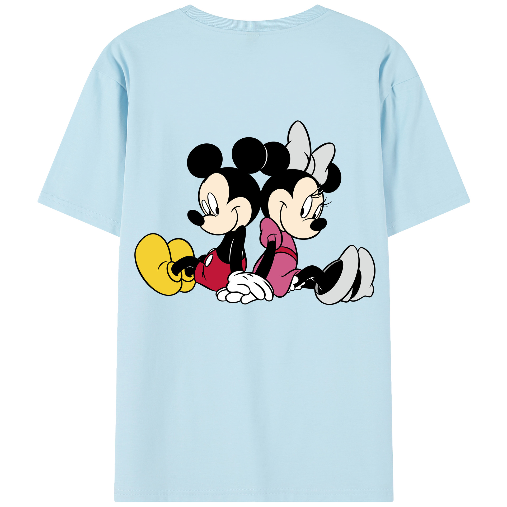 （画像用） ミッキーマウス Mickey Mouse 綿100％半袖Tシャツ（背面プリント）